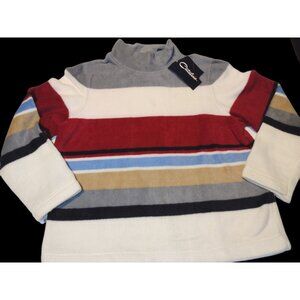 Vintage Catalina Pullover Fleece Sweater Size M Mock Neck Preppy Athleisure